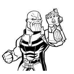 Dessin à colorier: Thanos (Super-héros et Super-vilains) #206592 - Coloriages à Imprimer Gratuits