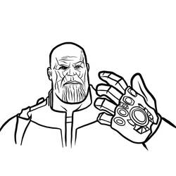Dessin à colorier: Thanos (Super-héros et Super-vilains) #206593 - Coloriages à Imprimer Gratuits