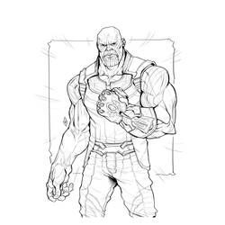 Dessin à colorier: Thanos (Super-héros et Super-vilains) #206594 - Coloriages à Imprimer Gratuits