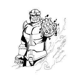 Dessin à colorier: Thanos (Super-héros et Super-vilains) #206595 - Coloriages à Imprimer Gratuits