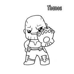 Dessin à colorier: Thanos (Super-héros et Super-vilains) #206597 - Coloriages à Imprimer Gratuits