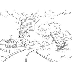 Dessins à colorier: Tornade - Coloriages à Imprimer Gratuits
