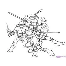 Dessin à colorier: Tortues Ninja (Super-héros et Super-vilains) #75356 - Coloriages à Imprimer Gratuits