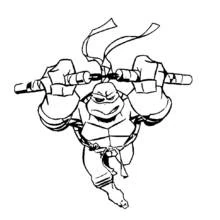 Dessin à colorier: Tortues Ninja (Super-héros et Super-vilains) #75358 - Coloriages à Imprimer Gratuits