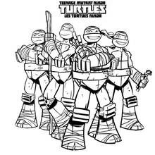 Dessin à colorier: Tortues Ninja (Super-héros et Super-vilains) #75361 - Coloriages à Imprimer Gratuits