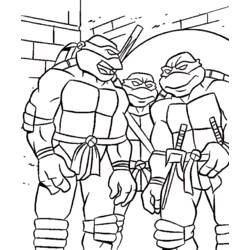 Dessin à colorier: Tortues Ninja (Super-héros et Super-vilains) #75432 - Coloriages à Imprimer Gratuits
