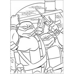 Dessin à colorier: Tortues Ninja (Super-héros et Super-vilains) #75462 - Coloriages à Imprimer Gratuits