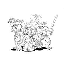 Dessin à colorier: Tortues Ninja (Super-héros et Super-vilains) #75491 - Coloriages à Imprimer Gratuits