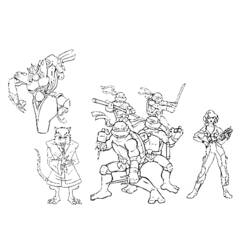 Dessin à colorier: Tortues Ninja (Super-héros et Super-vilains) #75515 - Coloriages à Imprimer Gratuits