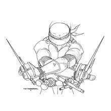 Dessin à colorier: Tortues Ninja (Super-héros et Super-vilains) #75541 - Coloriages à Imprimer Gratuits
