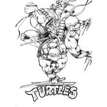 Dessin à colorier: Tortues Ninja (Super-héros et Super-vilains) #75556 - Coloriages à Imprimer Gratuits