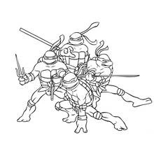 Dessin à colorier: Tortues Ninja (Super-héros et Super-vilains) #75612 - Coloriages à Imprimer Gratuits