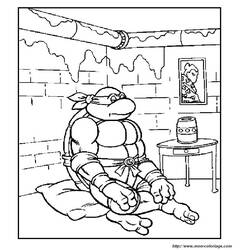 Dessin à colorier: Tortues Ninja (Super-héros et Super-vilains) #75678 - Coloriages à Imprimer Gratuits