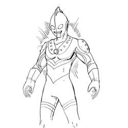 Dessin à colorier: Ultraman (Super-héros et Super-vilains) #205644 - Coloriages à Imprimer Gratuits