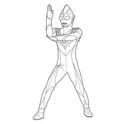 Dessin à colorier: Ultraman (Super-héros et Super-vilains) #205654 - Coloriages à Imprimer Gratuits