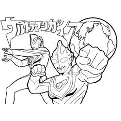 Dessin à colorier: Ultraman (Super-héros et Super-vilains) #205655 - Coloriages à Imprimer Gratuits