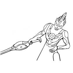Dessin à colorier: Ultraman (Super-héros et Super-vilains) #205660 - Coloriages à Imprimer Gratuits