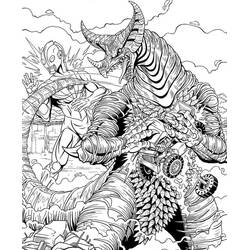 Dessin à colorier: Ultraman (Super-héros et Super-vilains) #205662 - Coloriages à Imprimer Gratuits