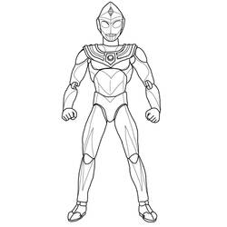 Dessin à colorier: Ultraman (Super-héros et Super-vilains) #205664 - Coloriages à Imprimer Gratuits