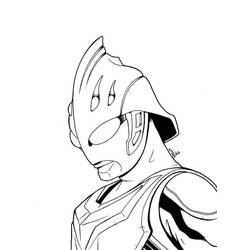 Dessin à colorier: Ultraman (Super-héros et Super-vilains) #205666 - Coloriages à Imprimer Gratuits