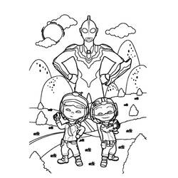 Dessin à colorier: Ultraman (Super-héros et Super-vilains) #205667 - Coloriages à Imprimer Gratuits