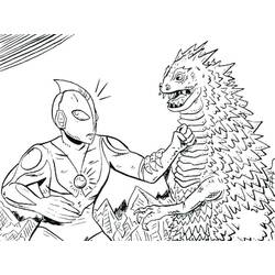 Dessin à colorier: Ultraman (Super-héros et Super-vilains) #205668 - Coloriages à Imprimer Gratuits