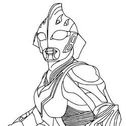 Dessin à colorier: Ultraman (Super-héros et Super-vilains) #205670 - Coloriages à Imprimer Gratuits
