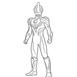 Dessin à colorier: Ultraman (Super-héros et Super-vilains) #205671 - Coloriages à Imprimer Gratuits