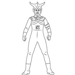 Dessin à colorier: Ultraman (Super-héros et Super-vilains) #205678 - Coloriages à Imprimer Gratuits