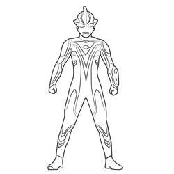 Dessin à colorier: Ultraman (Super-héros et Super-vilains) #205680 - Coloriages à Imprimer Gratuits