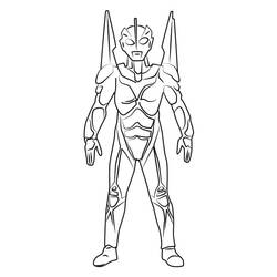 Dessin à colorier: Ultraman (Super-héros et Super-vilains) #205682 - Coloriages à Imprimer Gratuits