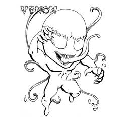 Dessin à colorier: Venom (Super-héros et Super-vilains) #176245 - Coloriages à Imprimer Gratuits
