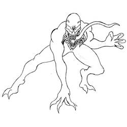 Dessin à colorier: Venom (Super-héros et Super-vilains) #176267 - Coloriages à Imprimer Gratuits