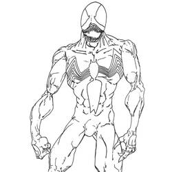 Dessin à colorier: Venom (Super-héros et Super-vilains) #176268 - Coloriages à Imprimer Gratuits