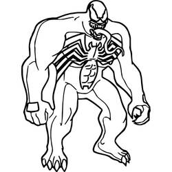 Dessin à colorier: Venom (Super-héros et Super-vilains) #176272 - Coloriages à Imprimer Gratuits
