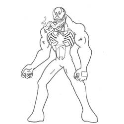 Dessin à colorier: Venom (Super-héros et Super-vilains) #220048 - Coloriages à Imprimer Gratuits