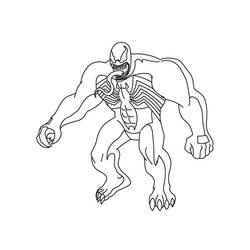 Dessin à colorier: Venom (Super-héros et Super-vilains) #220053 - Coloriages à Imprimer Gratuits