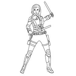Dessin à colorier: Veuve Noire (Super-héros et Super-vilains) #198264 - Coloriages à Imprimer Gratuits