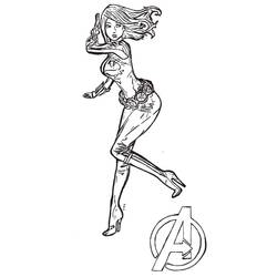 Dessin à colorier: Veuve Noire (Super-héros et Super-vilains) #198265 - Coloriages à Imprimer Gratuits