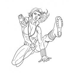 Dessin à colorier: Veuve Noire (Super-héros et Super-vilains) #198270 - Coloriages à Imprimer Gratuits