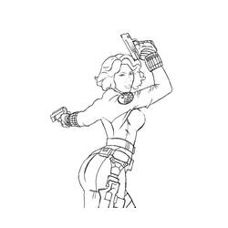 Dessin à colorier: Veuve Noire (Super-héros et Super-vilains) #198272 - Coloriages à Imprimer Gratuits