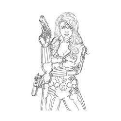 Dessin à colorier: Veuve Noire (Super-héros et Super-vilains) #198277 - Coloriages à Imprimer Gratuits