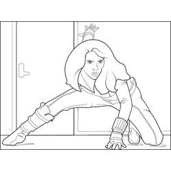 Dessin à colorier: Veuve Noire (Super-héros et Super-vilains) #198279 - Coloriages à Imprimer Gratuits