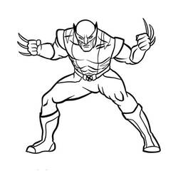 Dessin à colorier: Wolverine (Super-héros et Super-vilains) #185625 - Coloriages à Imprimer Gratuits