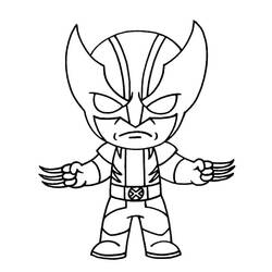 Dessin à colorier: Wolverine (Super-héros et Super-vilains) #185635 - Coloriages à Imprimer Gratuits