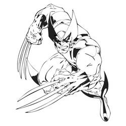 Dessin à colorier: Wolverine (Super-héros et Super-vilains) #185645 - Coloriages à Imprimer Gratuits