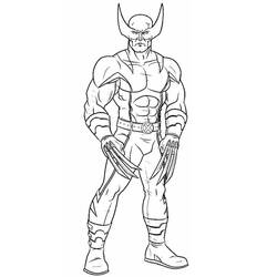 Dessin à colorier: Wolverine (Super-héros et Super-vilains) #185658 - Coloriages à Imprimer Gratuits