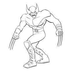 Dessin à colorier: Wolverine (Super-héros et Super-vilains) #185659 - Coloriages à Imprimer Gratuits