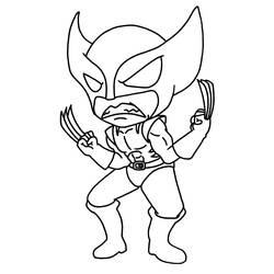 Dessin à colorier: Wolverine (Super-héros et Super-vilains) #185661 - Coloriages à Imprimer Gratuits