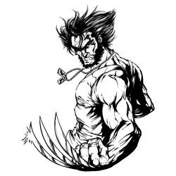 Dessin à colorier: Wolverine (Super-héros et Super-vilains) #185663 - Coloriages à Imprimer Gratuits